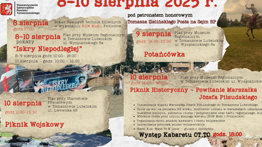 Dni Powiatu Tomaszowskiego 2025 – trzy dni historii, tradycji i dobrej zabawy
