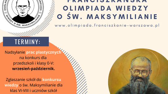 Ogólnopolska Franciszkańska Olimpiada wiedzy o św. Maksymilianie