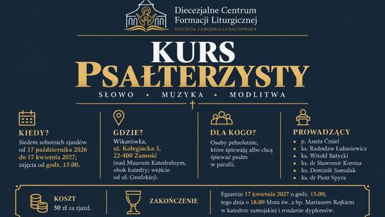 Ostatnie chwile na zapisy. W sobotę rusza kurs psałterzysty
