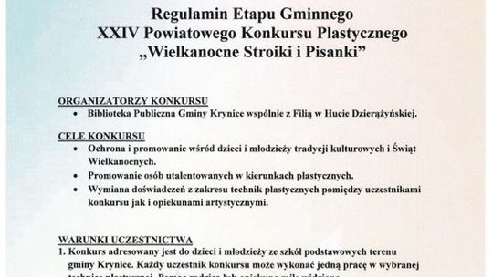 XXIV edycja konkursu "Wielkanocne stroiki i pisanki"