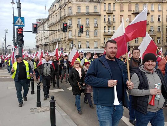 Marsz rolników w Warszawie