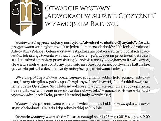 Adwokaci w służbie Ojczyźnie - wystawa