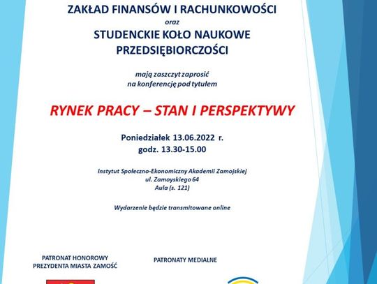 Akademia Zamojska zaprasza na konferencję “Rynek pracy – stan i perspektywy”