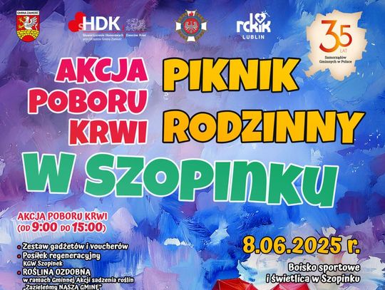Akcja poboru krwi i Piknik rodzinny w Szopinku