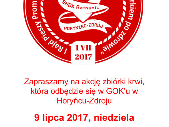 Akcja poboru krwi w Horyńcu-Zdroju i Lubaczowie