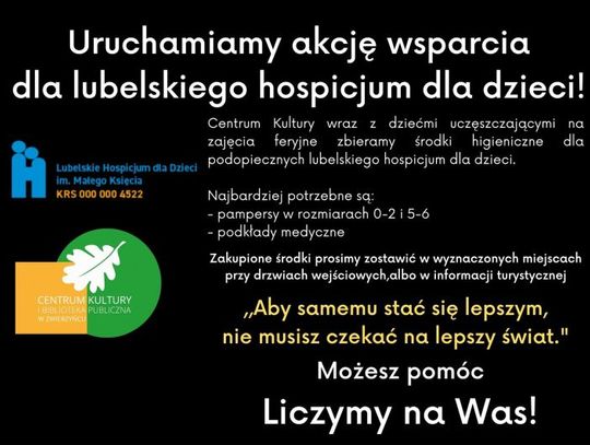 Akcja wsparcia dzieci z Hospicjum im. Małego Księcia w Lublinie