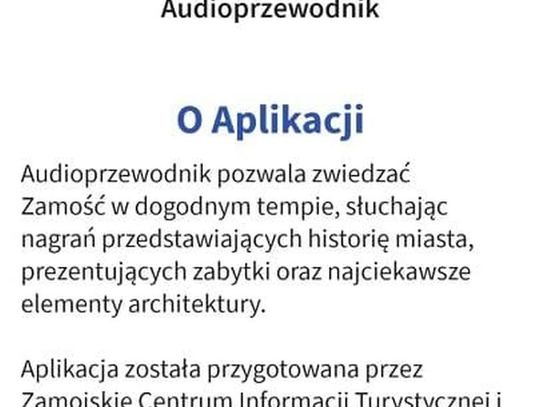 Aplikacja mobilna do zwiedzania Zamościa 