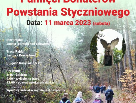 Bezpłatny Rajd Pieszy – Pamięci Bohaterów Powstania Styczniowego