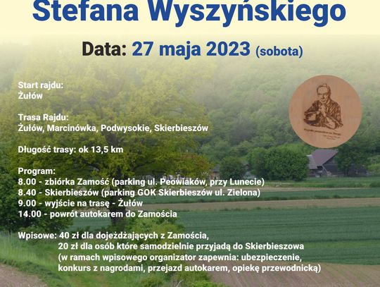 Bezpłatny Rajd Pieszy Śladami księdza Stefana Wyszyńskiego