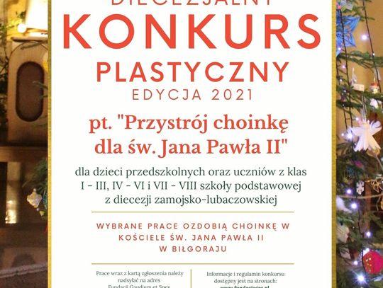 Biłgoraj. Przystrój choinkę dla św. Jana Pawła II