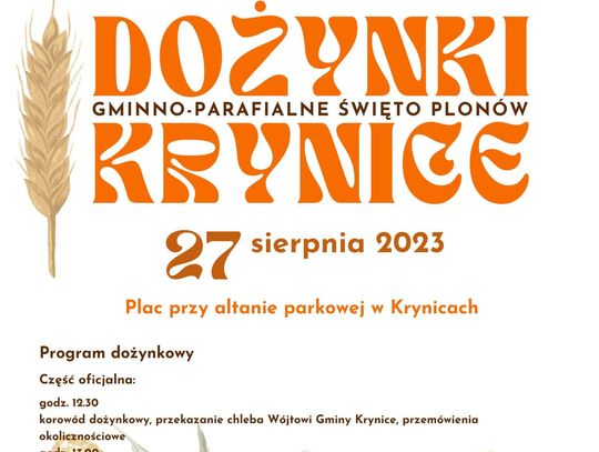 Dożynki Gminno-Parafialne Gminy Krynice