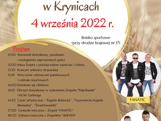 Dożynki powiatowe w Krynicach