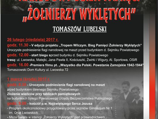 Dzień Pamięci Żołnierzy Wyklętych w Tomaszowie Lubelskim