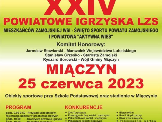 Igrzyska LZS Mieszkańców Zamojskiej Wsi odbędą się w Miączynie 