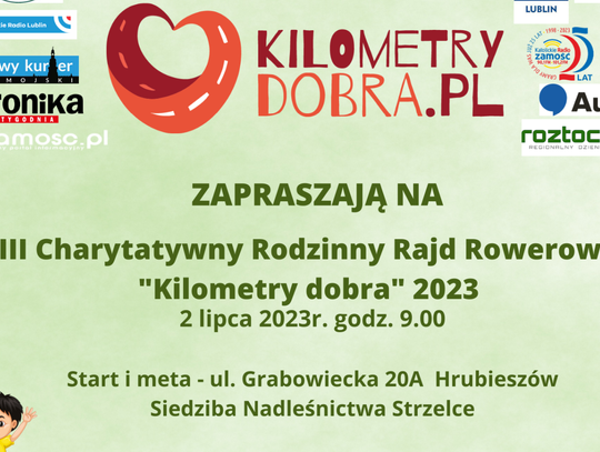 III Charytatywny Rodzinny Rajd Rowerowy "Kilometry Dobra 2023"