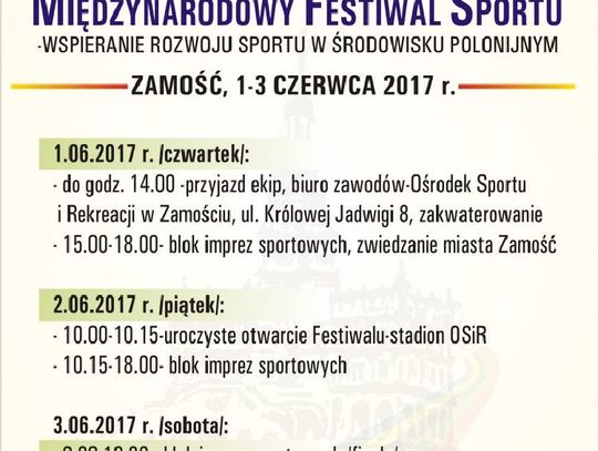 Integracyjny Festiwal Sportowy w Zamościu 