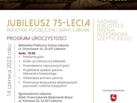 Jubileusz 75-lecia Biblioteki Publicznej Gminy Łabunie