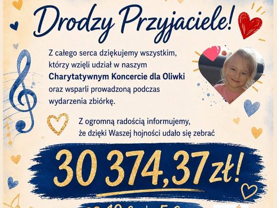 Koncert charytatywny dla Oliwki