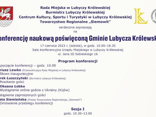 Konferencja naukowa poświęcona Gminie Lubycza Królewska