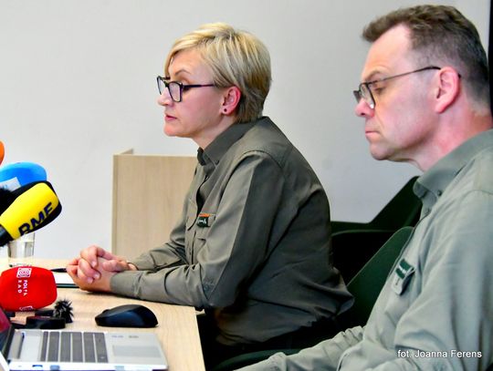 Konferencja prasowa podsumowująca pożar w Puszczy Solskiej