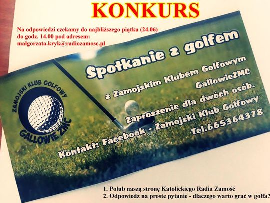  Konkurs! Dwa podówjne zaproszenia na wspólne treningi golfowe