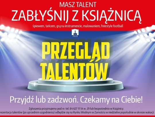 Książnica Zamojska zaprasza na "Przegląd talentów"