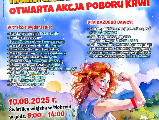 Letnia transfuzja pomocy -  kolejna akcja poboru krwi w Gminie Zamość