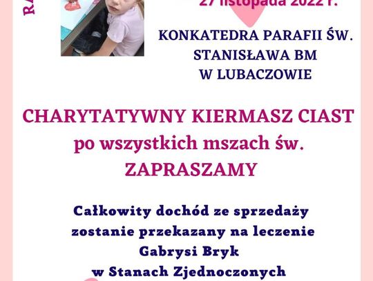 Lubaczów. Charytatywny Kiermasz Ciast – Razem dla Gabrysi