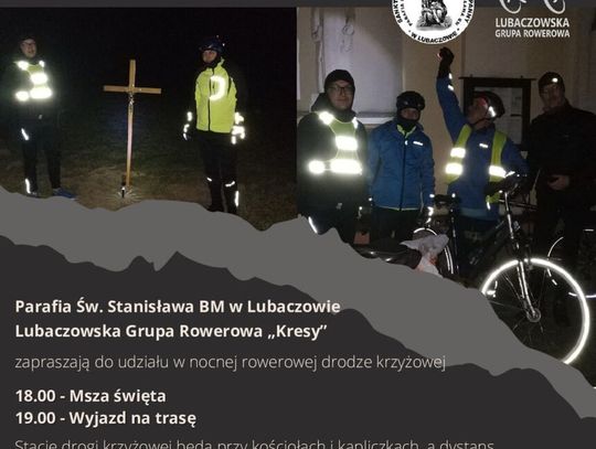 Lubaczów. Nocna Rowerowa Droga Krzyżowa