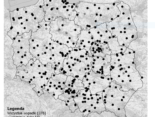 Mapa wypadków drogowych 