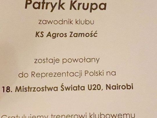 Monika Romaszko i Patryk Krupa powołani na MŚ w Kenii