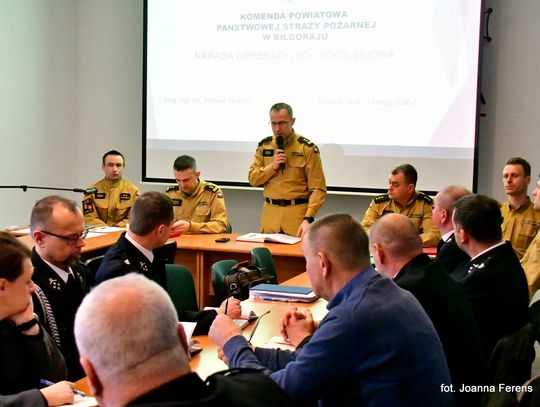 Narada operacyjno szkoleniowa u biłgorajskich strażaków