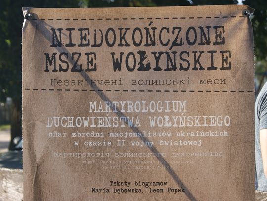 Niedokończone msze wołyńskie w Tyszowcach