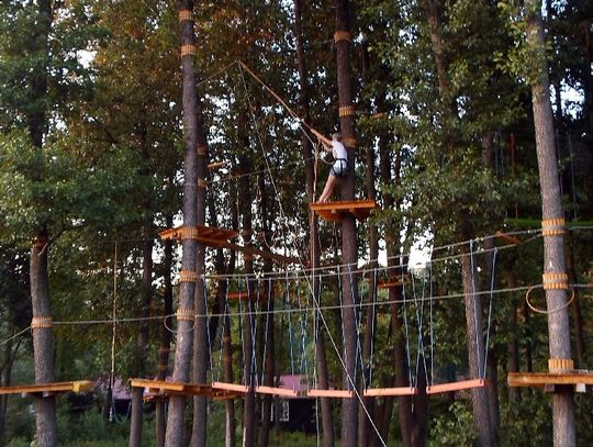 Nowe przeszkody w parku linowym w Hrubieszowie