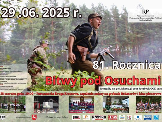 Obchody 81. rocznicy bitwy pod Osuchami - zaproszenie