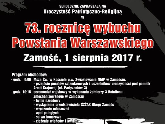 Obchody rocznicy wybuchu Powstania Warszawskiego