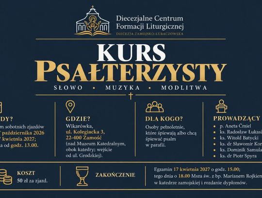 Ostatnie chwile na zapisy. W sobotę rusza kurs psałterzysty