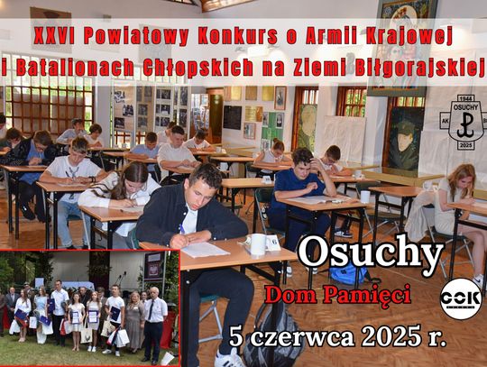 Osuchy: XXIII Powiatowy Konkurs o AK i BCh na Ziemi Biłgorajskiej