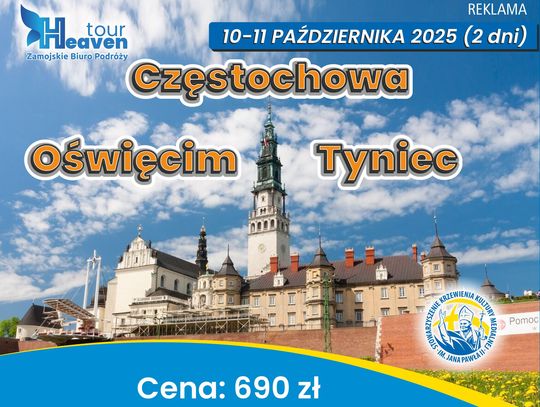 Oświęcim-Częstochowa-Tyniec 10-11.10.2025 r. (2 dni)