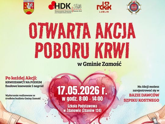 Otwarta Akcja Poboru Krwi w Gminie Zamość