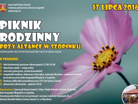 Piknik rodzinny przy altance w Szopinku