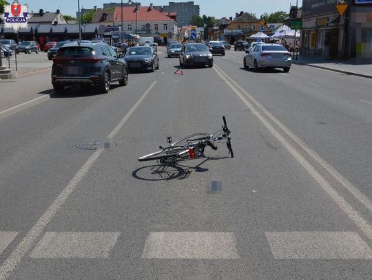 Potrącenie rowerzysty na ul. Partyzantów w Zamościu