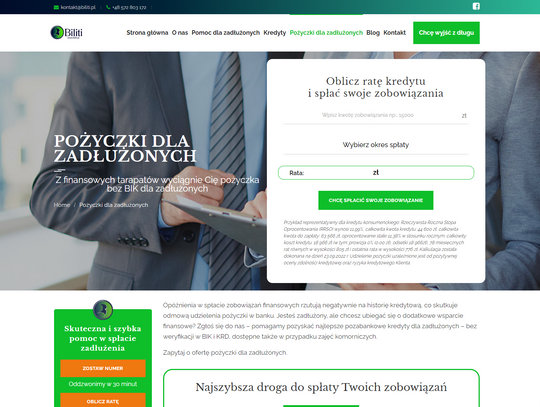 Pożyczka dla zadłużonych bez BIK
