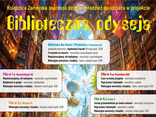 Projekt "Biblioteczna odyseja" w Książnicy Zamojskiej