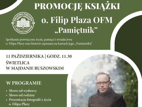 Promocja książki o. Filip Płaza OFM „Pamiętnik”