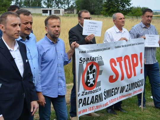 Protest przeciwko budowie spalarni śmieci w Zamościu