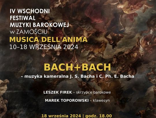 Przed nami IV Wschodni Festiwal Muzyki Barokowej "Musica dell' Anima" w Zamościu