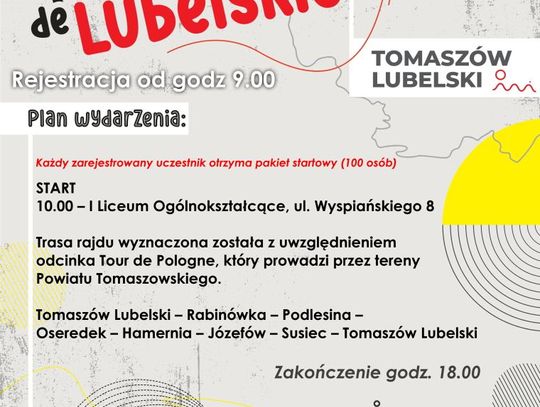 Rajd Rowerowy - Tour de Lubelskie w Tomaszowie Lubelskim