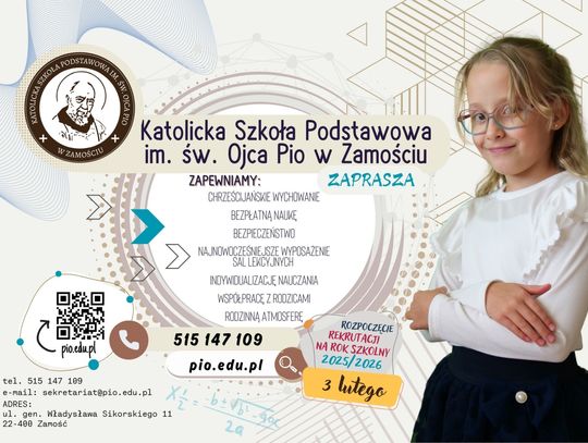 Rekrutacja do szkoły katolickiej w Zamościu