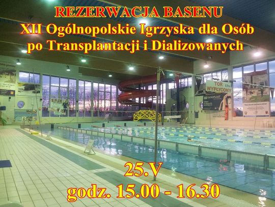 Rezewrwacja basenu - Igrzyska 